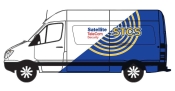 1:87 Scale - 1990s Sprinter Van - White - Blue - 